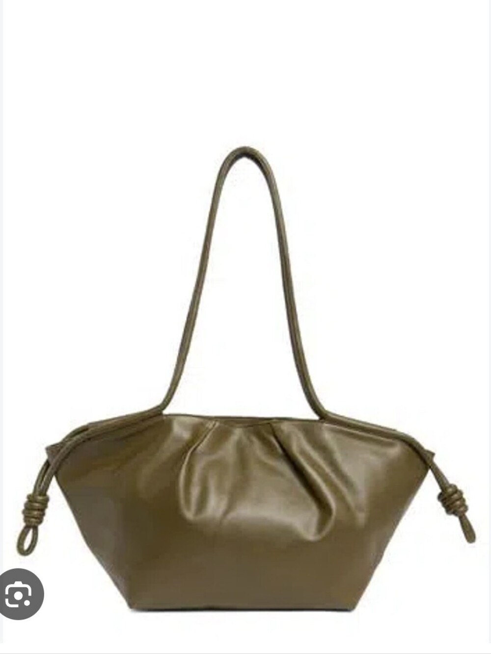 Corded Flare Tote Bag In Dark Olive